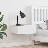 vidaXL Sängbord med låda 2 pcs Vit 44 x 32.5 x 40 cm Massiv furu