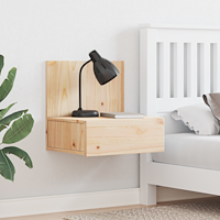 vidaXL Väggmonterat sängbord 2 pcs Brun 42 x 32.5 x 40 cm Massiv furu