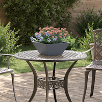 vidaXL Trädgårds Skål Planter 5 pcs Antracit 35 x 35 x 15 cm Stål
