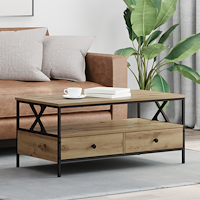 vidaXL Kaffeebord artisan ek 100 x 51 x 45 cm Konstruerat trä