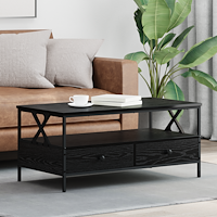 vidaXL Kaffeebord Svart ek 100 x 51 x 45 cm Konstruerat trä