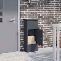 vidaXL Paketbox Antracit 44.5 x 29 x 110.5 cm Stål