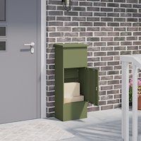 vidaXL Paketbox Olivgrön 44.5 x 29 x 110.5 cm Stål