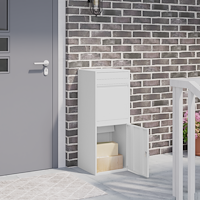 vidaXL Paketbox Vit 41 x 38 x 103 cm Stål