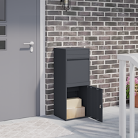 vidaXL Paketbox Antracit 41 x 38 x 103 cm Stål