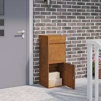vidaXL Paketbox Rostig 41 x 38 x 103 cm cortenstål