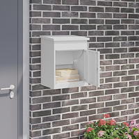 vidaXL Paketbox Vit 44 x 35 x 59 cm Stål