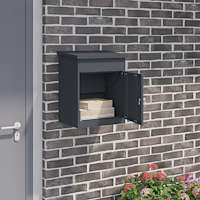 vidaXL Paketbox Antracit 44 x 35 x 59 cm Stål