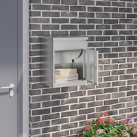 vidaXL Paketbox Svart 44 x 35 x 59 cm Galvaniserat stål