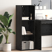 vidaXL Bokhylla Svart ek 40 x 30 x 114 cm Konstruerat trä