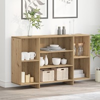 vidaXL Sideboard med hylla artisan ek 120 x 30 x 75 cm Konstruerat trä