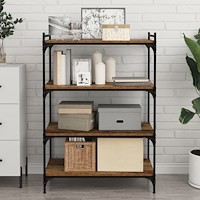 vidaXL Bokhylla Bräda 4 pcs Brun 80 x 40 x 1.5 cm Konstruerat trä