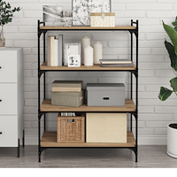 vidaXL Bokhylla Bräda med hylla 4 pcs Brun 100 x 40 x 1.5cm Spånskiva