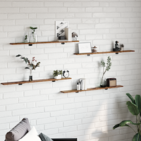 vidaXL Bokhylla Bräda 4 pcs Brun 100 x 10 x 1.5 cm Konstruerat trä