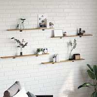 vidaXL Bokhylla Bräda med hylla 4 pcs Brun 100 x 40 x 1.5cm Spånskiva