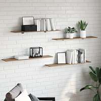 vidaXL Bokhylla Bräda med hylla 4 pcs Brun 100 x 40 x 1.5cm Spånskiva