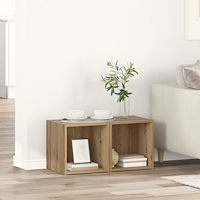 vidaXL TV-bänkset 2 pcs Artisan Ek 37 x 35 x 37,5 cm Konstruerat trä