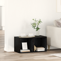 vidaXL TV-bänkset 2 pcs Svart 37 x 35 x 37,5 cm Konstruerat trä