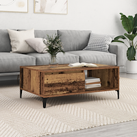 vidaXL Kaffeebord Gammalt trä 90 x 60 x 35 cm Konstruerat trä