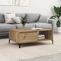 vidaXL Kaffeebord artisan ek 90 x 60 x 35 cm Konstruerat trä