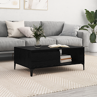 vidaXL Kaffeebord Svart ek 90 x 60 x 35 cm Konstruerat trä