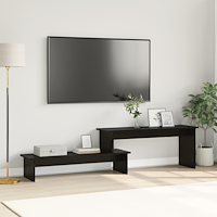 vidaXL TV-bänkset Svart Ek 180 x 30 x 43 cm Konstruerat trä