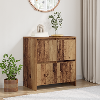 vidaXL Sideboard med dörr Gammalt trä 70 x 41 x 75 cm Konstruerat trä