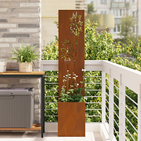 vidaXL Trädgårds integritetsskärm Rostig 32 x 140 cm cortenstål