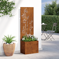 vidaXL Trädgårds integritetsskärm Rostig 50 x 140 cm cortenstål