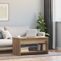 vidaXL Kaffeebord artisan ek 102 x 50 x 52.5 cm Konstruerat trä