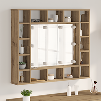 vidaXL Spegelskåp artisan ek 91 x 15 x 76.5 cm Konstruerat trä