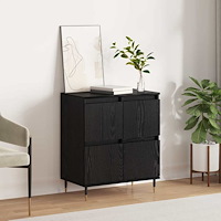 vidaXL Sideboard Svart 60 x 35 x 70 cm Konstruerat trä