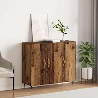 vidaXL Sideboard Brun 90 x 34 x 80 cm Konstruerat trä