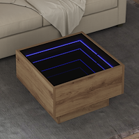 vidaXL Kaffeebord artisan ek 50 x 50 x 30 cm Konstruerat trä