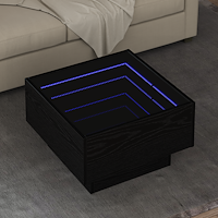 vidaXL Kaffeebord Svart ek 50 x 50 x 30 cm Konstruerat trä
