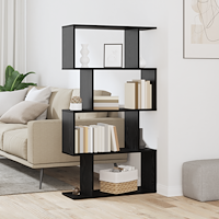 vidaXL Bokhylla Svart ek 70 x 24 x 129 cm Konstruerat trä