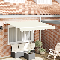 vidaXL Utfällbar markis Kräm 250 x 200 cm Polyester och aluminium