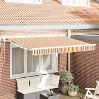 vidaXL Markisram Gul och Grå 250 x 200 cm Polyester med PU-beläggning