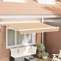 vidaXL Markisram Gul och Grå 250 x 200 cm Polyester med PU-beläggning