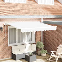 vidaXL Utfällbar markis Vit 250 x 200 cm tyg