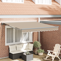 vidaXL Utfällbar markis Beige 350x250 cm tyg