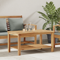vidaXL Kaffeebord Brun 90 x 50 x 45 cm Massivt teakträ