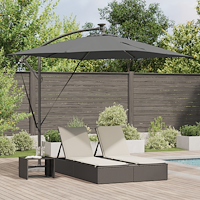 vidaXL Cantilever bananparasol Antracit 249 x 249 x 250 cm