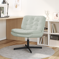 vidaXL Svängbar Avkopplingsstol Övrigt Ljusgrå 63 x 75 x 76 cm Sammet