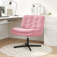 vidaXL Svängbar Avkopplingsstol med kudde Rosa 63 x 75 x 76 cm Sammet