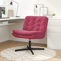 vidaXL Svängbar Avkopplingsstol Övrigt Vinröd 63 x 75 x 76 cm Sammet
