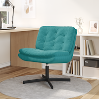 vidaXL Svängbar Avkopplingsstol Övrigt Turkos 63 x 75 x 76 cm Sammet