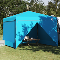vidaXL Pop-up Markistält Blå 300 x 300 cm tyg