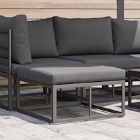 vidaXL Utomhusmöbelset Svart och Anthracit Stål och 160g polyester tyg