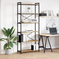 vidaXL Bokhylla artisan ek 80 x 30 x 188 cm Konstruerat trä